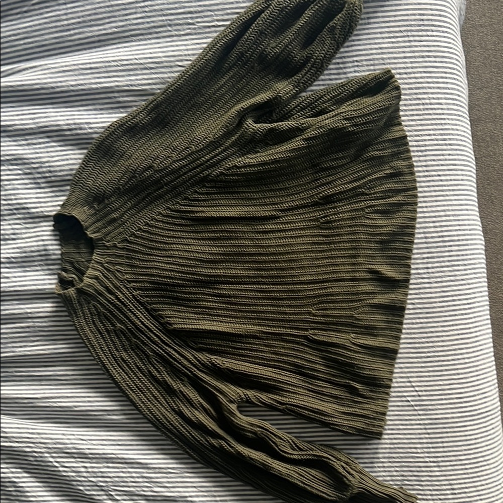 Apiece Apart Olive Green Ribbed Sweater